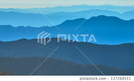 Aerial Blue Mountain Layers Over Bristlecone White Mountain California Aerial Blue Mountain Layers Over Bristlecone White Mountain California 137268531