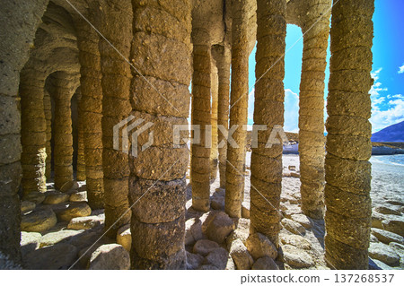 Crowley Lake Stone Columns and Sunlit Geologic Formations Eastern Sierra California Crowley Lake Stone Columns and Sunlit Geologic Formations Eastern Sierra California 137268537