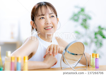 中美女性與美麗的皮膚 137268706