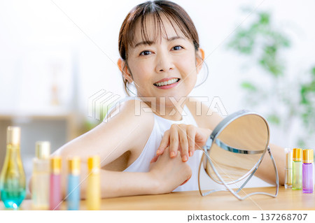 中美女性與美麗的皮膚 137268707