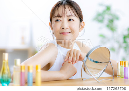 中美女性與美麗的皮膚 137268708