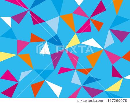 Geometric pattern, triangles, blue 137269078