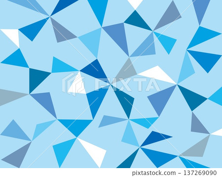 Geometric pattern, triangles, blue 137269090