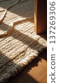 Soft Rug Textures Illuminated by Warm Natural Light 137269306