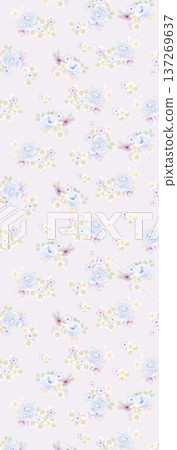 Dreamy Pastel Watercolor Floral Blossom Garden Landscape Elegant Phone Wallpapers 137269637