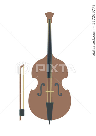 Simple double bass icon 137269772