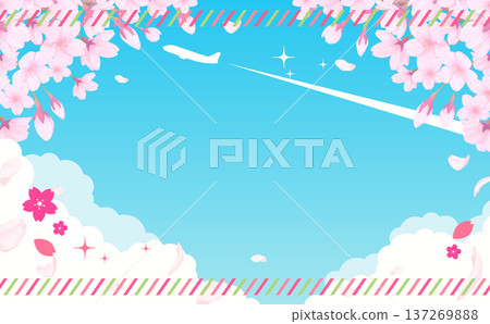 春季旅遊促銷可愛背景範本 1_橫向 137269888