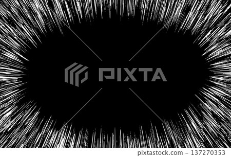 Blurred concentrated line frame with white explosion and emphasis effect on black background Blurred concentrated line frame with white explosion and emphasis effect on black background 137270353