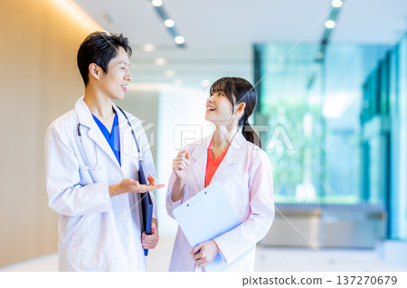 Young nurse working in a hospital 137270679
