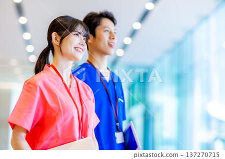Young doctors and nurses working in hospitals 137270715