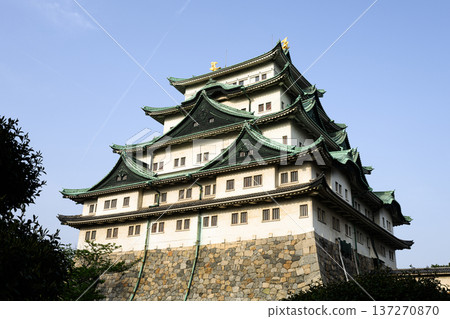 Nagoya Castle's Main Tower: A Famous Japanese Castle Nagoya Castle's Main Tower: A Famous Japanese Castle 137270870