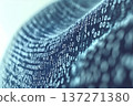 Macro abstract background of medical data wave (blue line, AI analysis, copy space) 137271380