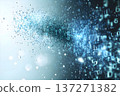 Abstract digital background of spreading medical data (blue particles, healthcare digital, copy space) 137271382