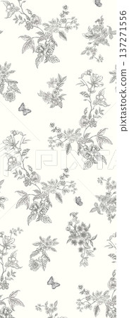 seamless pattern with decorative waves 137271556