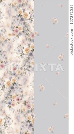 marble texture with flowers and background 137271585