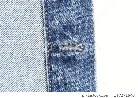 blue denim shirt texture isolated on white background, jean fashion style blue denim shirt texture isolated on white background, jean fashion style 137271646