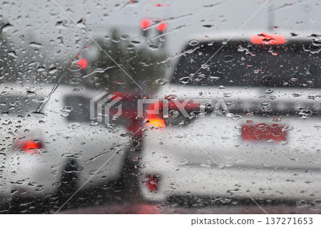 car on highway road with rainny season, blurred image car on highway road with rainny season, blurred image 137271653
