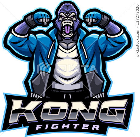 Kong fighter esport mascot logo design Kong fighter esport mascot logo design 137272020