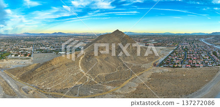 Aerial Lone Mountain Las Vegas Residential Neighborhood Panorama Aerial Lone Mountain Las Vegas Residential Neighborhood Panorama 137272086