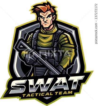 Swat esport mascot logo design 137272172