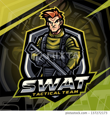 Swat esport mascot logo design 137272173