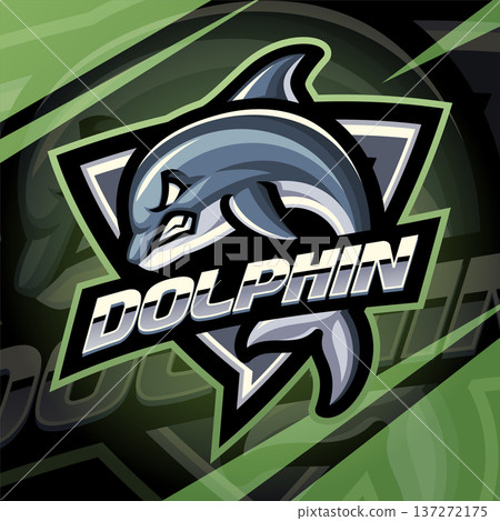 Dolphin esport mascot logo design Dolphin esport mascot logo design 137272175