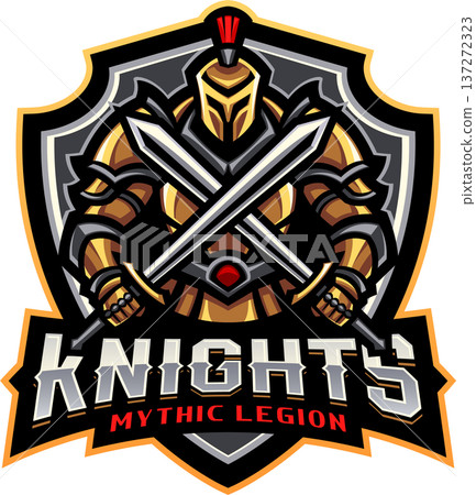 Knights esport mascot logo design 137272323