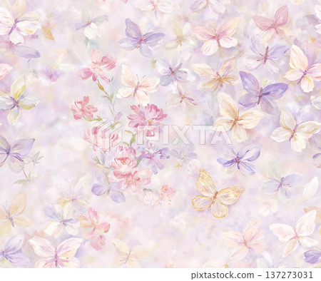 Delicate Pastel Floral Watercolor Wallpaper Designs With Soft Romantic Blooms And Gentle Botanical Patterns 137273031