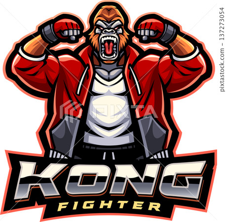 Kong fighter esport mascot logo design Kong fighter esport mascot logo design 137273054