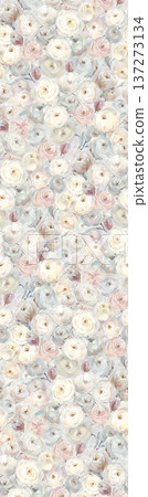 vintage style of tapestry flowers fabric pattern 137273134