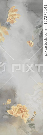 vintage style of tapestry flowers fabric pattern 137273141