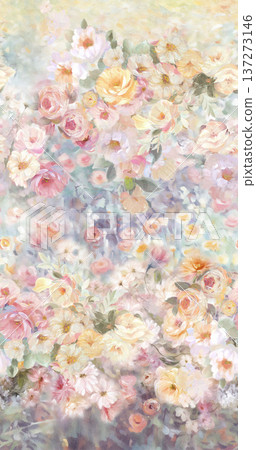 vintage style of tapestry flowers fabric pattern vintage style of tapestry flowers fabric pattern 137273146