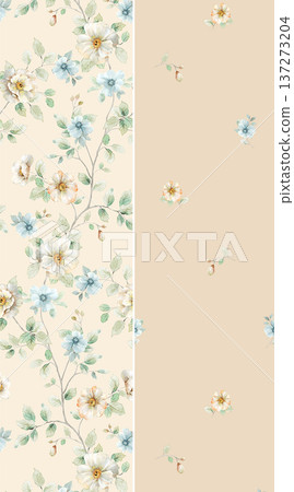 vintage style of tapestry flowers fabric pattern vintage style of tapestry flowers fabric pattern 137273204