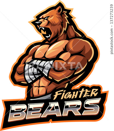 Fighter bears esport mascot logo design Fighter bears esport mascot logo design 137273239