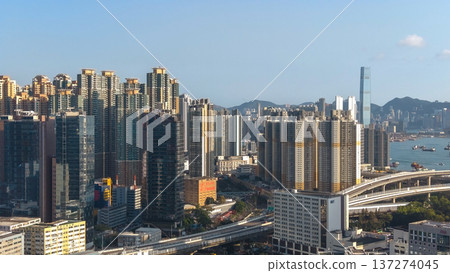 Lai Chi Kok Highrise Skyline Overlooking Western Kowloon City Feb 16 2026 137274045