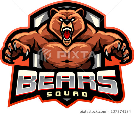 Bears squad esport mascot logo design Bears squad esport mascot logo design 137274184