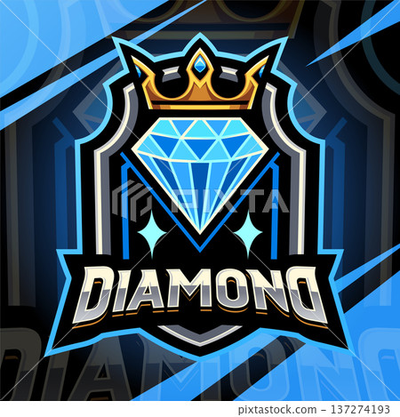 Diamond esport mascot logo design 137274193