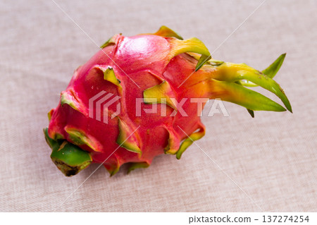 Sweet tropical fruit, pitaya, on table Sweet tropical fruit, pitaya, on table 137274254