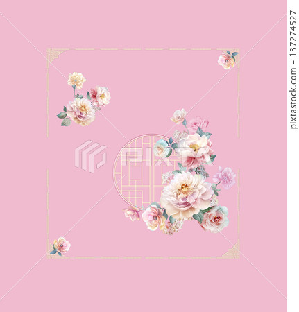 winter pattern with snowflakes 137274527