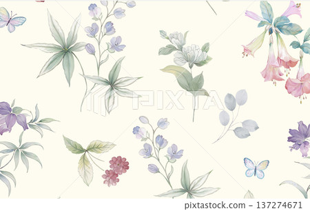 Delicate Pastel Floral Watercolor Wallpaper Designs With Soft Romantic Blooms And Gentle Botanical Patterns Delicate Pastel Floral Watercolor Wallpaper Designs With Soft Romantic Blooms And Gentle Botanical Patterns 137274671