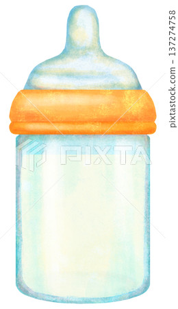 嬰兒奶瓶牛奶的插圖 嬰兒奶瓶牛奶的插圖 137274758