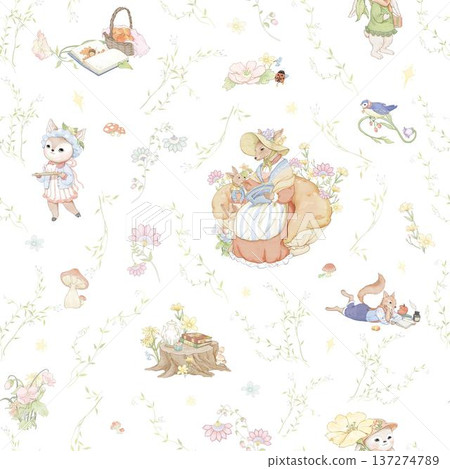 Delicate Pastel Floral Watercolor Wallpaper Designs With Soft Romantic Blooms And Gentle Botanical Patterns 137274789