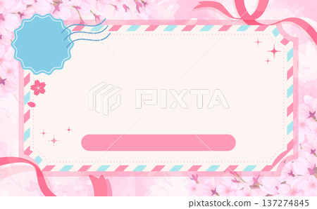 Spring Travel Sale Cute Ticket Template Background_Horizontal 137274845