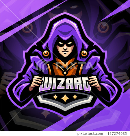 Wizard esport mascot logo design Wizard esport mascot logo design 137274985
