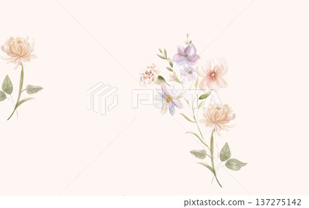 Delicate Pastel Floral Watercolor Wallpaper Patterns With Soft Romantic Blooms And Gentle Botanical Motifs Delicate Pastel Floral Watercolor Wallpaper Patterns With Soft Romantic Blooms And Gentle Botanical Motifs 137275142