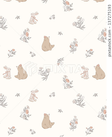 Delicate Pastel Floral Watercolor Wallpaper Patterns With Soft Romantic Blooms And Gentle Botanical Motifs 137275193