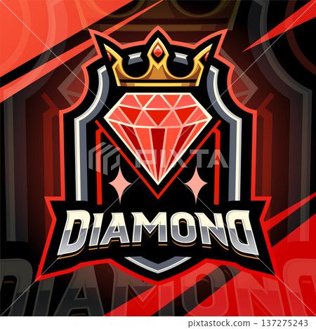 Diamond esport mascot logo design 137275243