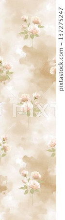 Delicate Pastel Floral Watercolor Wallpaper Patterns With Soft Romantic Blooms And Gentle Botanical Motifs 137275247