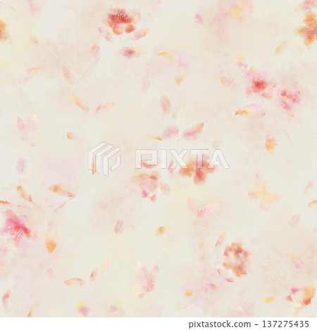 Delicate Pastel Floral Watercolor Wallpaper Patterns With Soft Romantic Blooms And Gentle Botanical Motifs 137275435