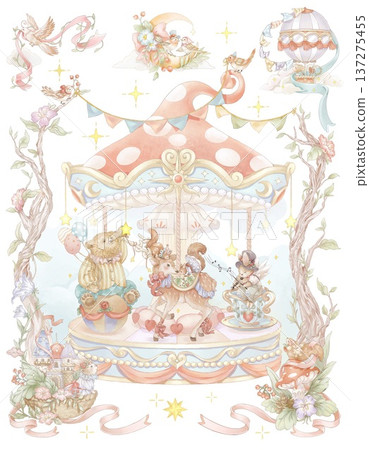 Delicate Pastel Floral Watercolor Wallpaper Patterns With Soft Romantic Blooms And Gentle Botanical Motifs 137275455